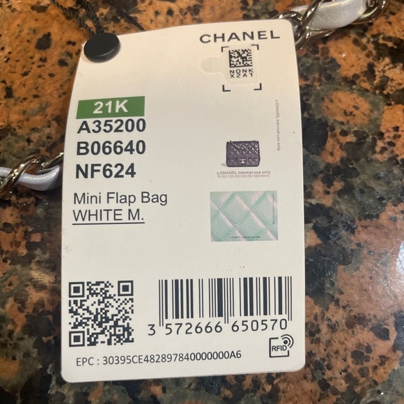 Chanel Square Mini Flap Bag in Light Blue And Metal Hardware - Picture 8 of 9